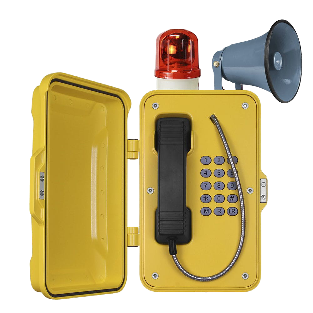 Teléfono industrial de difusión JR101-FK-HB Vozell color amarillo